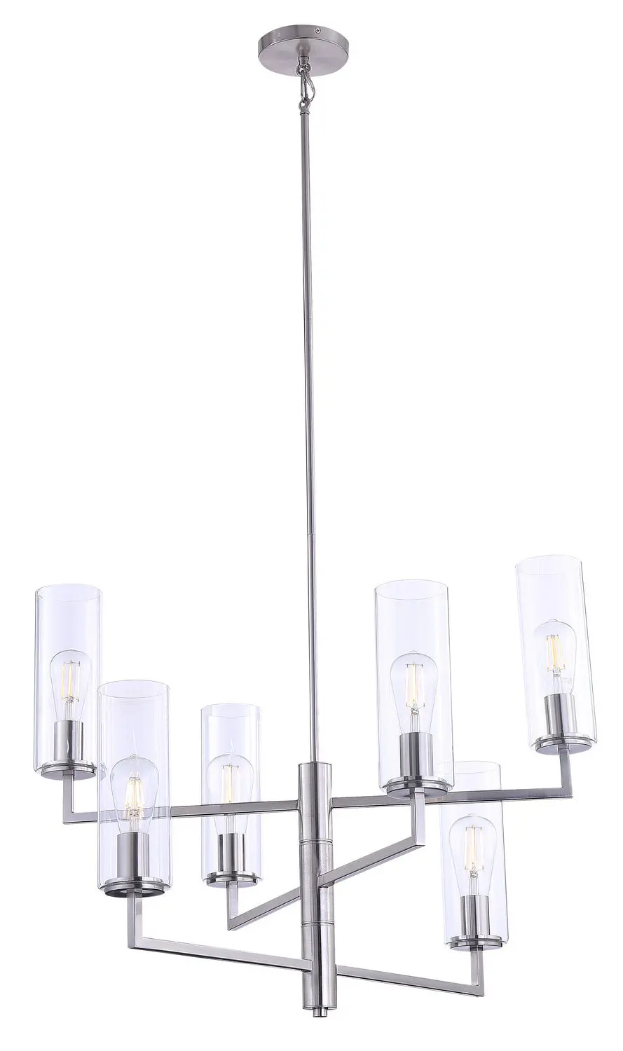 Minka Lavery Acacia Six Light Chandelier In Brushed Nickel 1
