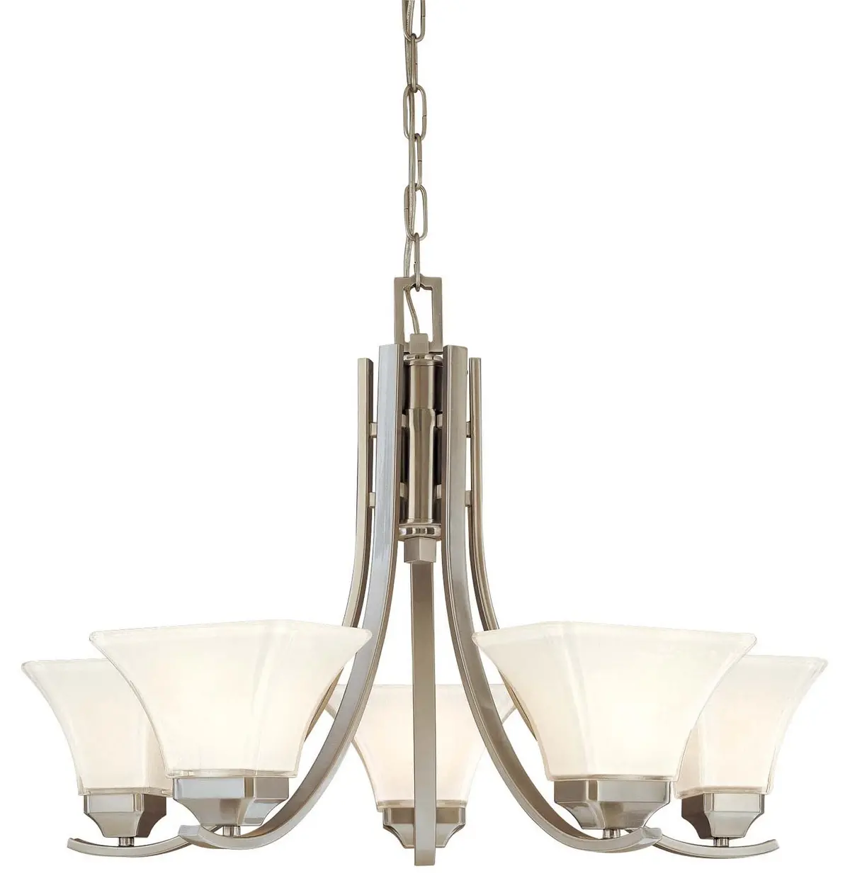 Minka Lavery Agilis Five Light Chandelier In Brushed Nickel 1