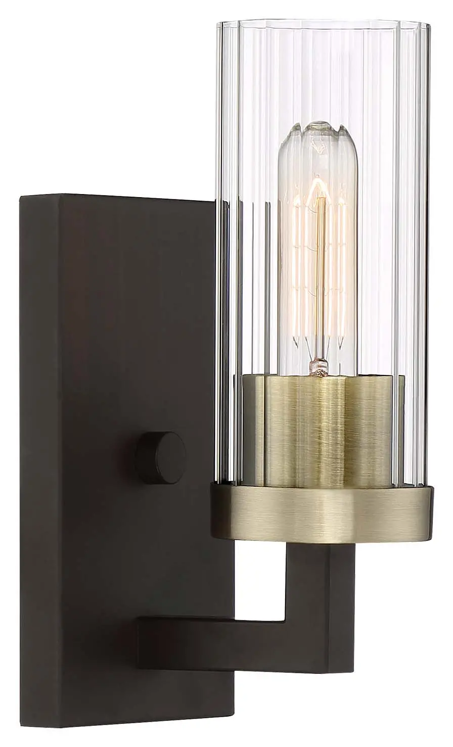 Minka Lavery Ainsley Court One Light Bath In Aged Kinston Bronze With Brushed Brass 1