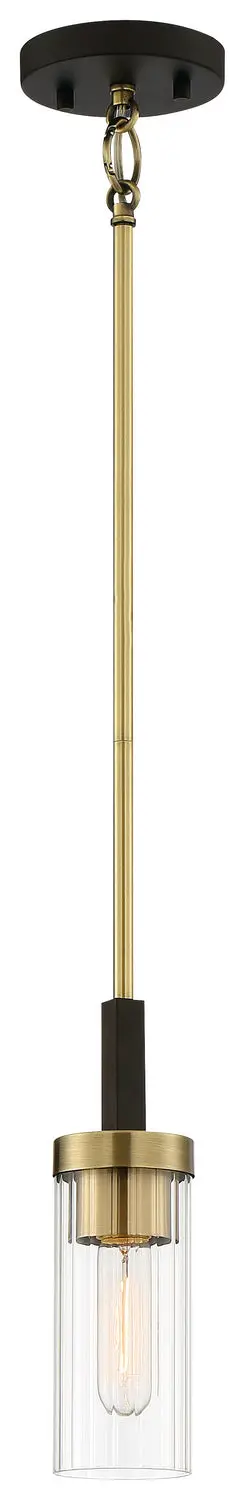 Minka Lavery Ainsley Court One Light Mini Pendant In Aged Kinston Bronze With Brushed Brass 1