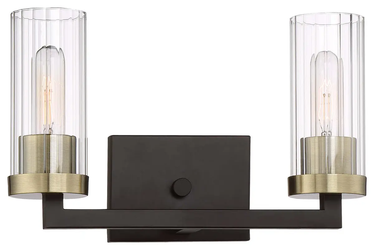Minka Lavery Ainsley Court Two Light Bath In Aged Kinston Bronze With Brushed Brass 1