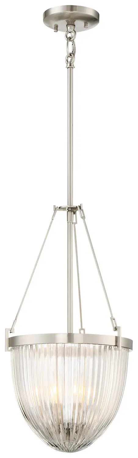 Minka Lavery Atrio Three Light Pendant In Brushed Nickel 1