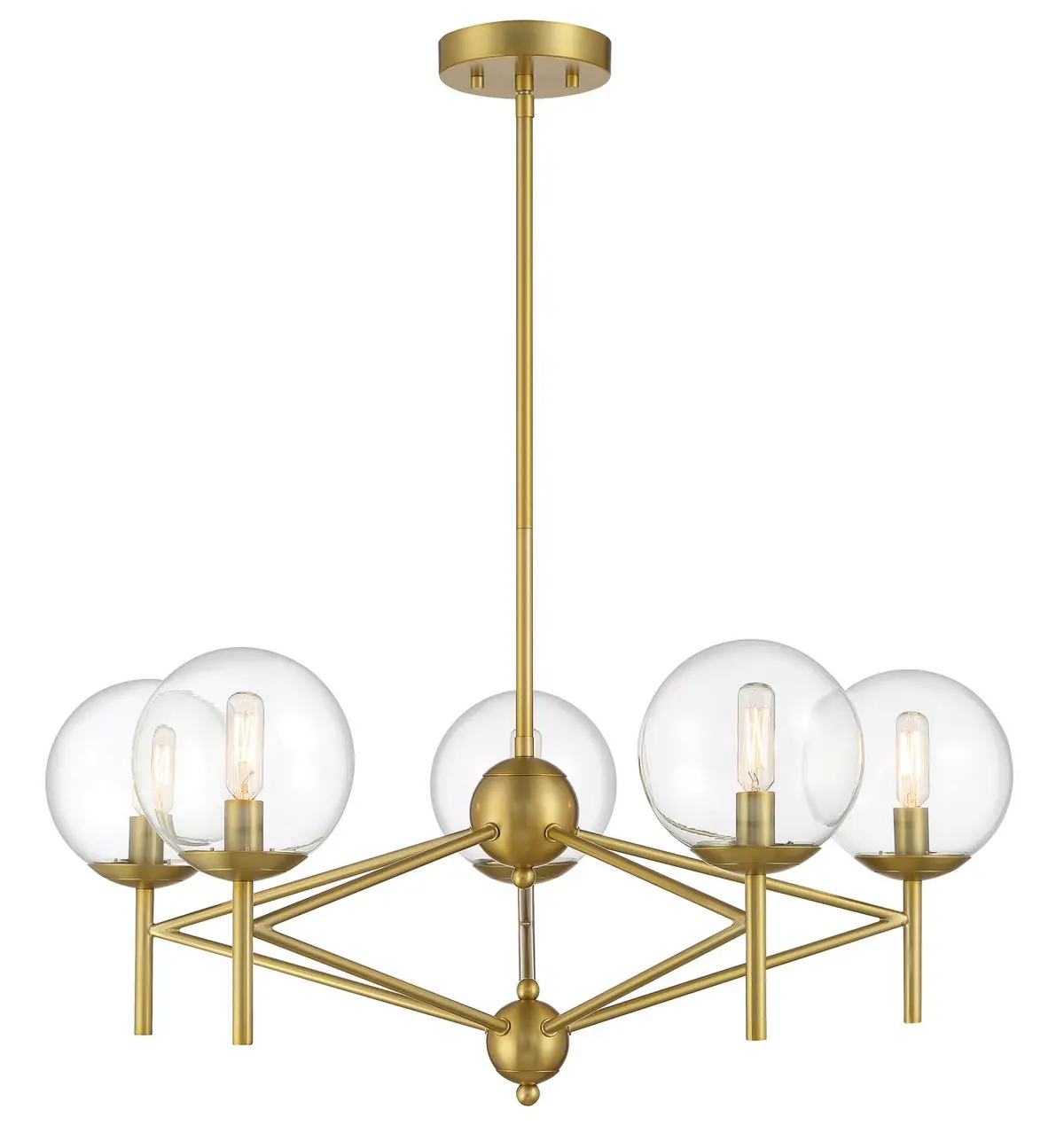 Minka Lavery Auresa Five Light Pendant In Soft Brass 1