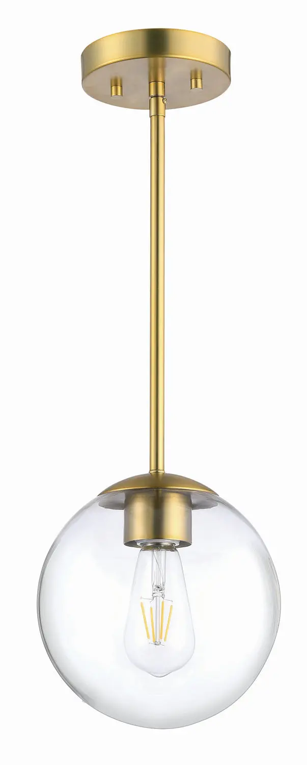 Minka Lavery Auresa One Light Mini Pendant In Soft Brass 1