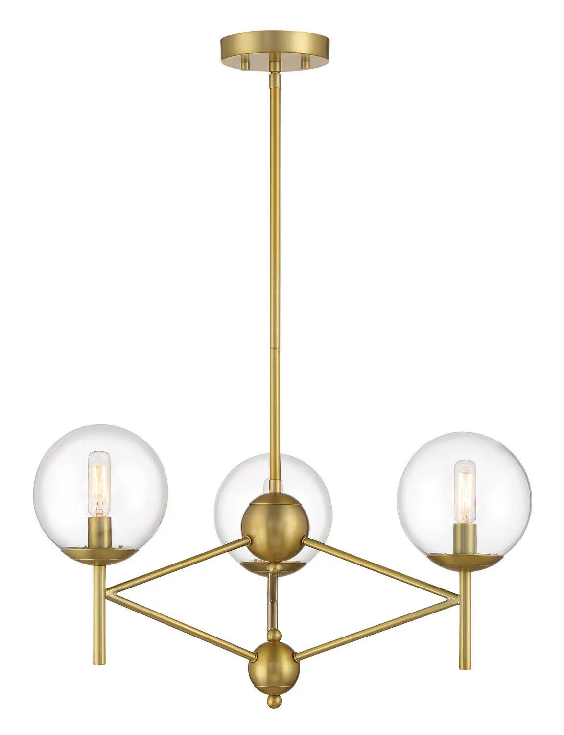 Minka Lavery Auresa Three Light Pendant In Soft Brass 1