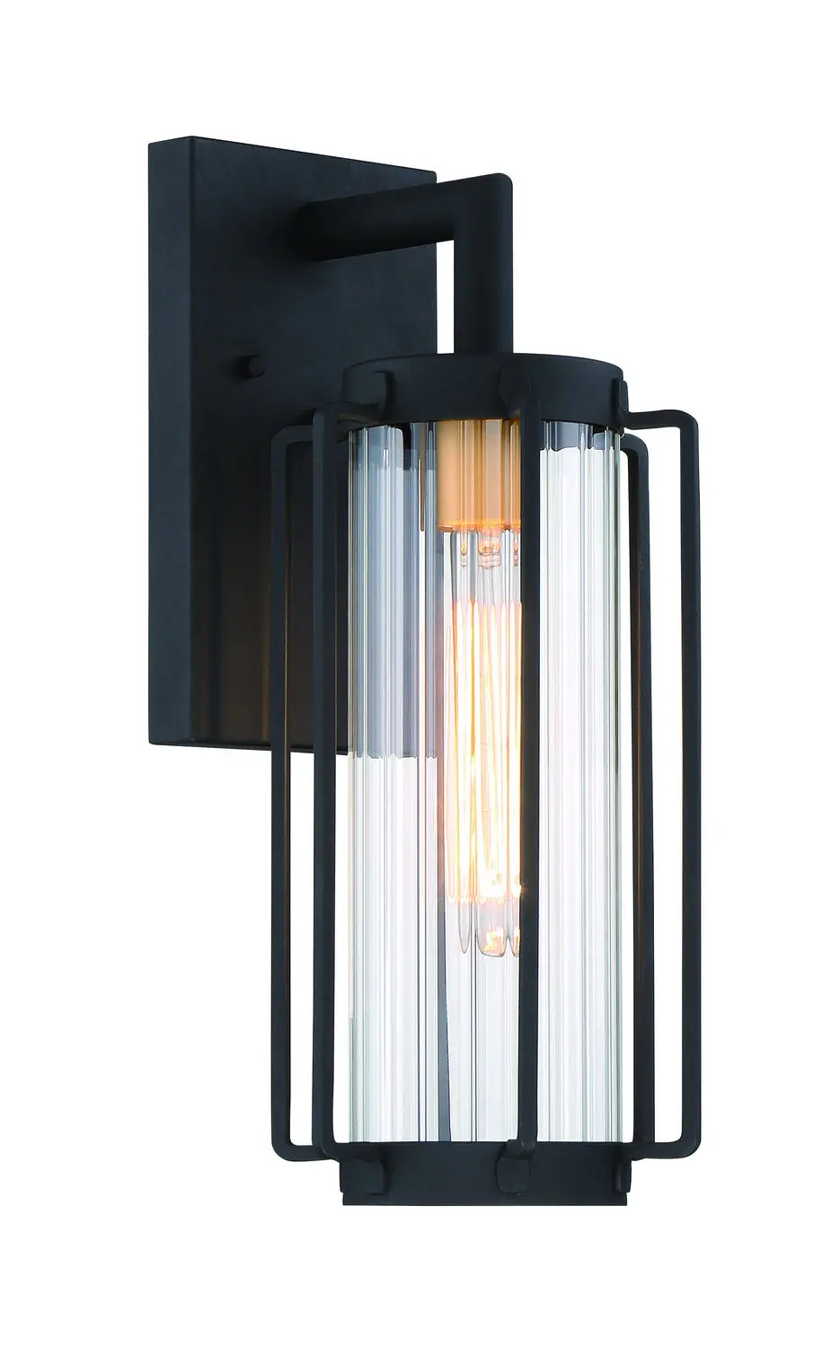 Minka Lavery Avonlea One Light Outdoor Wall Mount In Coal With Gold 1