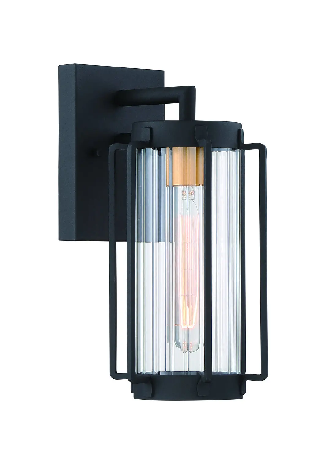 Minka Lavery Avonlea One Light Outdoor Wall Mount In Coal With Gold 1