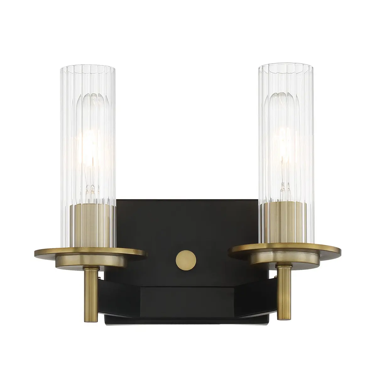 Minka Lavery Baldwin Park Two Light Bath In Coal And Soft Brass 1