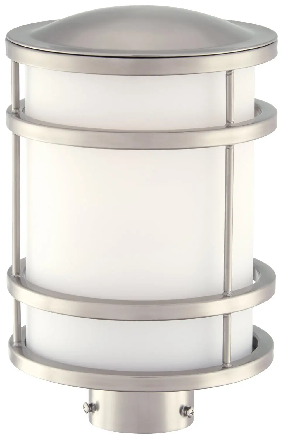 Minka Lavery Bay View One Light Post Mount In Brushed Stainless Steel 1