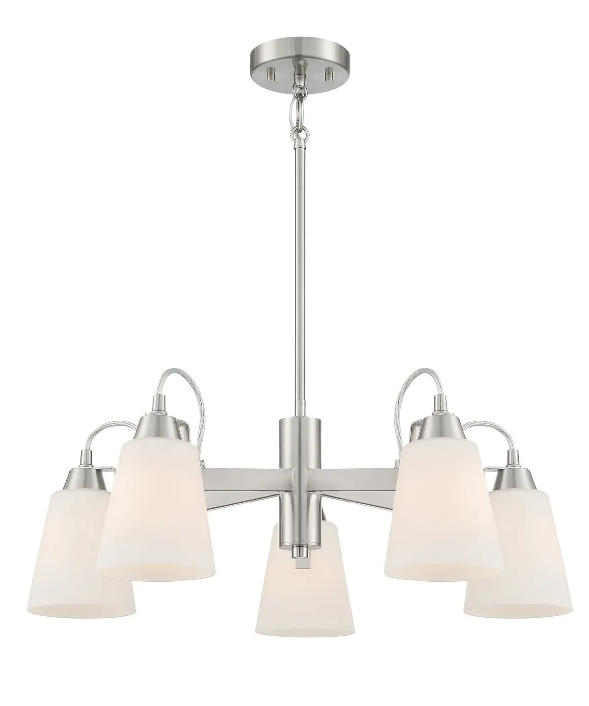 Minka Lavery Beckonridge Five Light Chandelier In Brushed Nickel 1