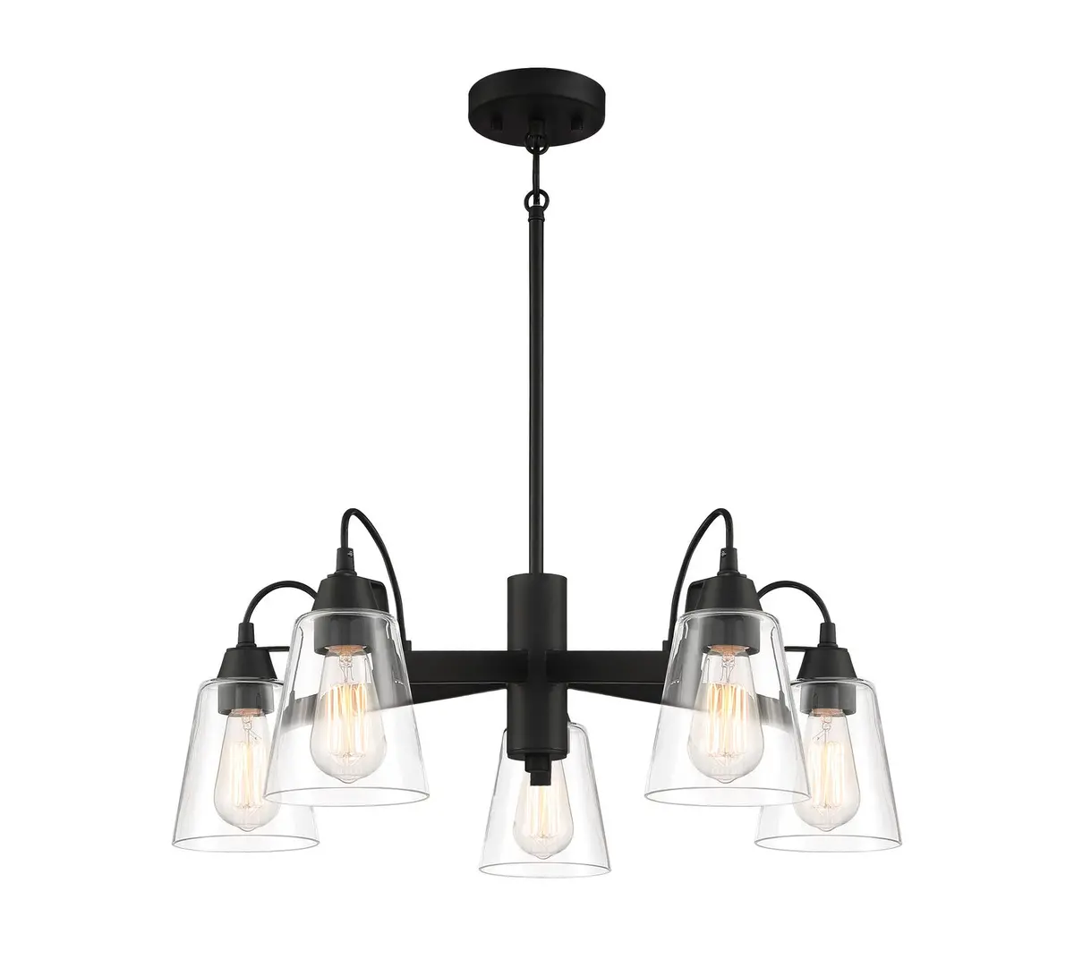 Minka Lavery Beckonridge Five Light Chandelier In Coal 1
