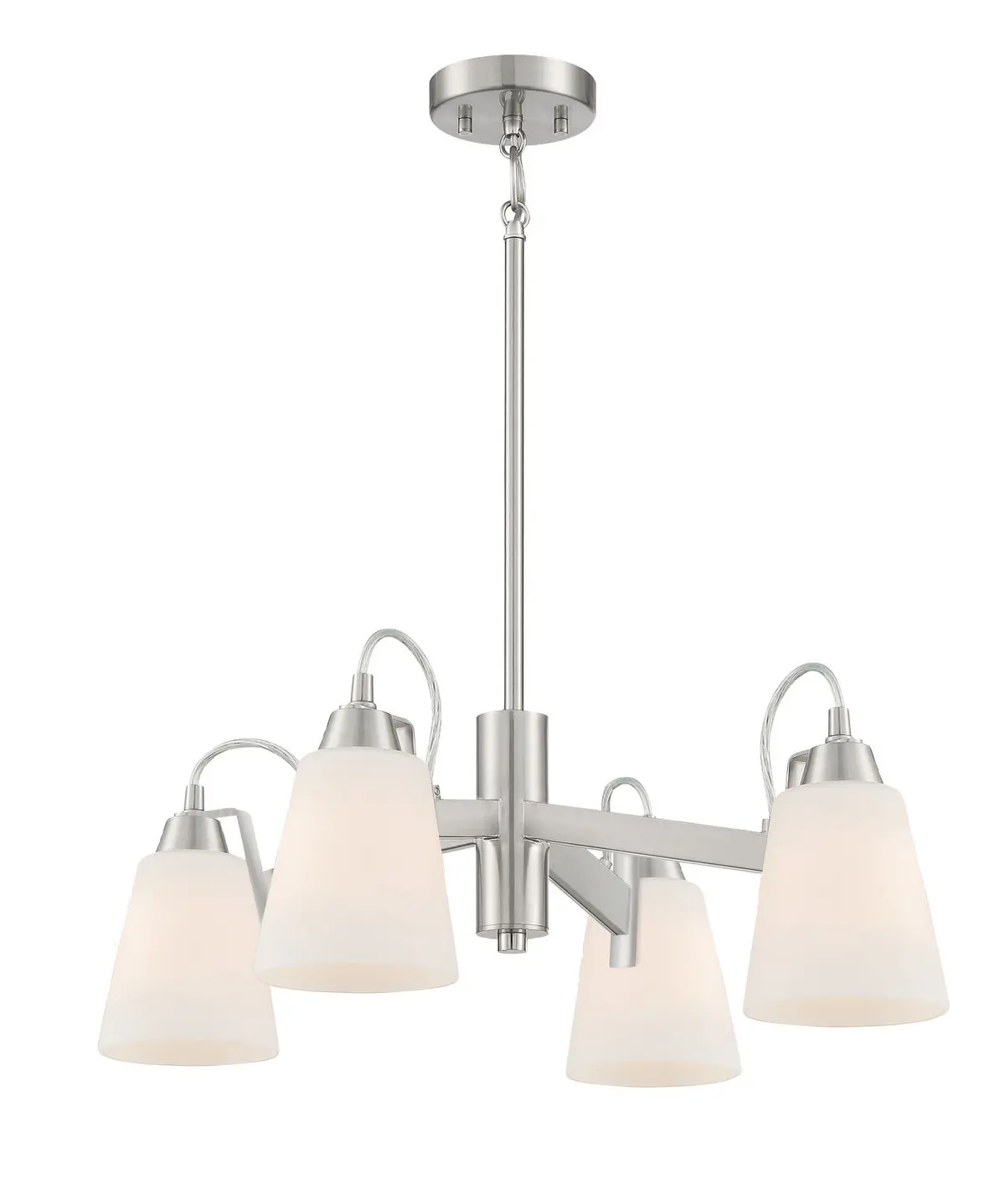 Minka Lavery Beckonridge Four Light Chandelier In Brushed Nickel 1