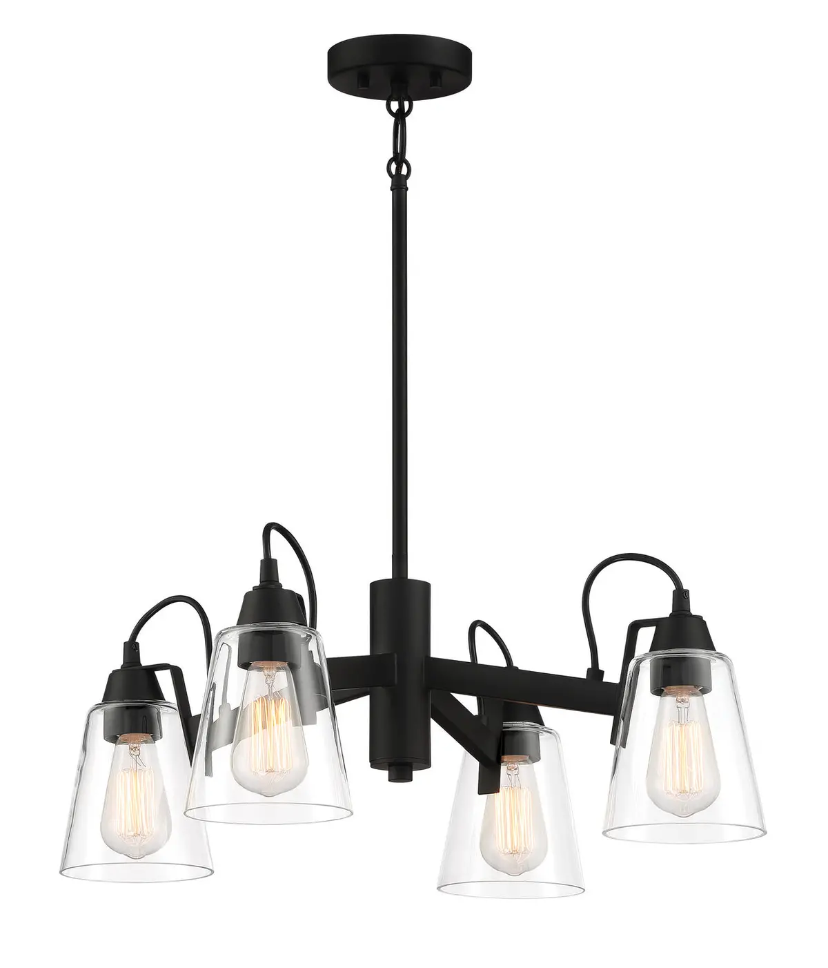 Minka Lavery Beckonridge Four Light Chandelier In Coal 1