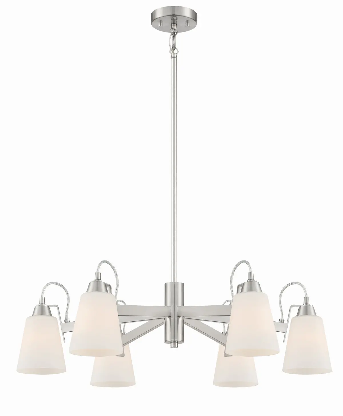 Minka Lavery Beckonridge Six Light Chandelier In Brushed Nickel 1