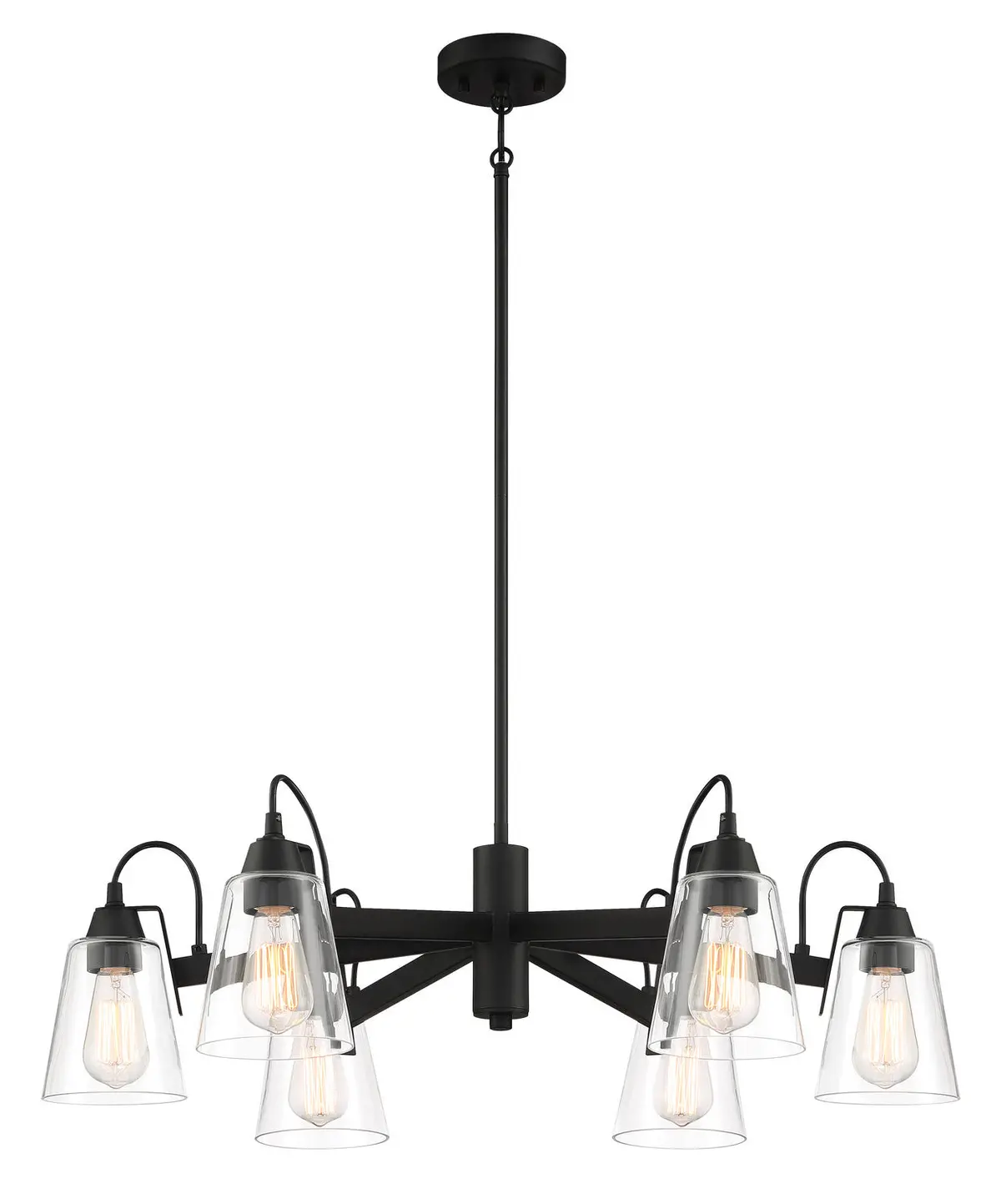 Minka Lavery Beckonridge Six Light Chandelier In Coal 1
