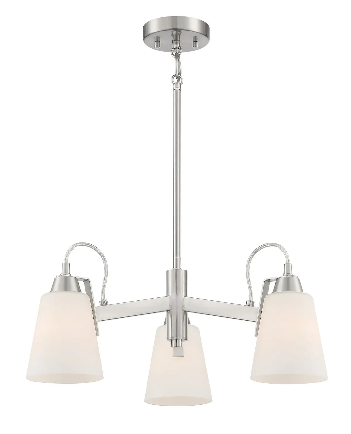Minka Lavery Beckonridge Three Light Chandelier In Brushed Nickel 1