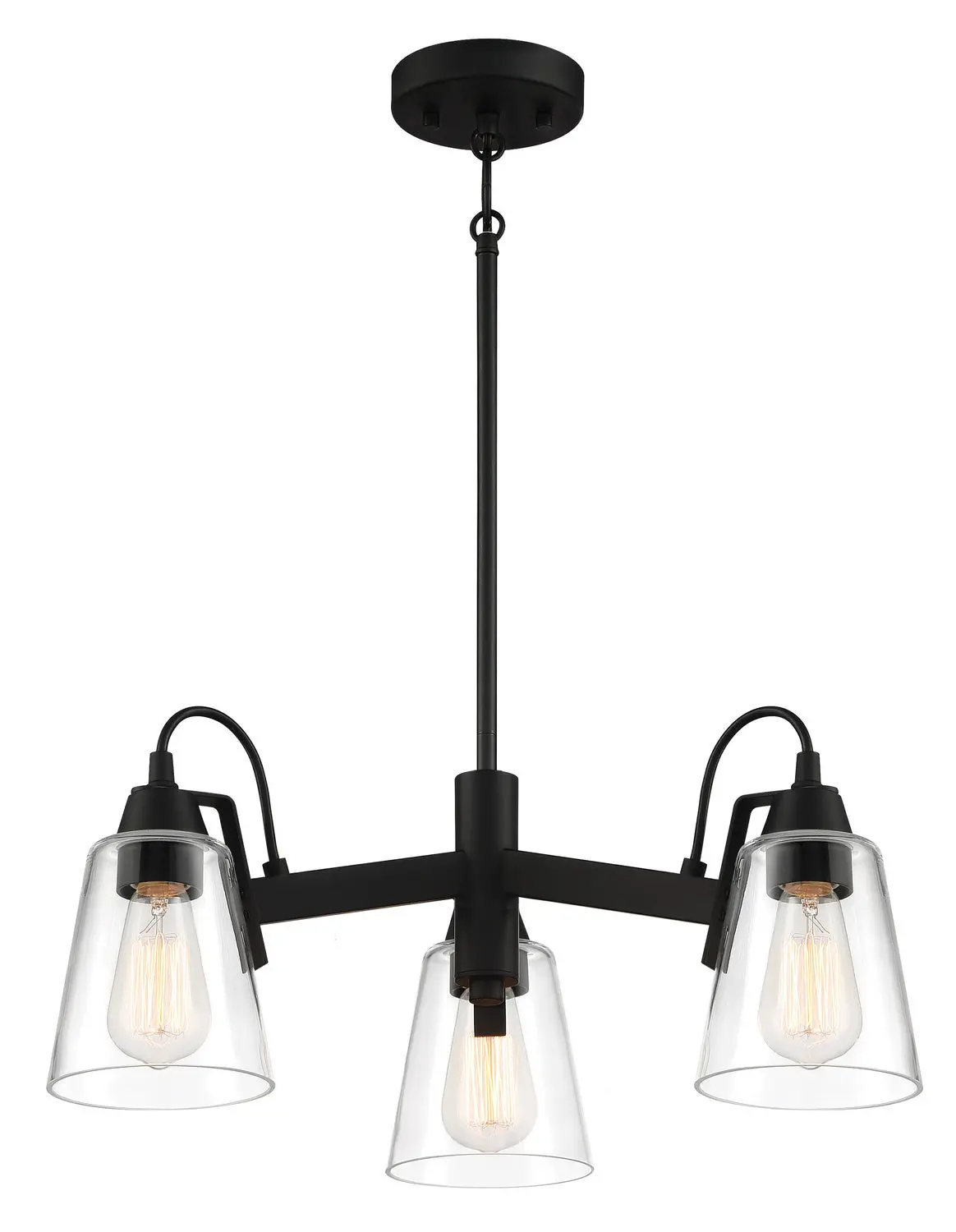 Minka Lavery Beckonridge Three Light Chandelier In Coal 1