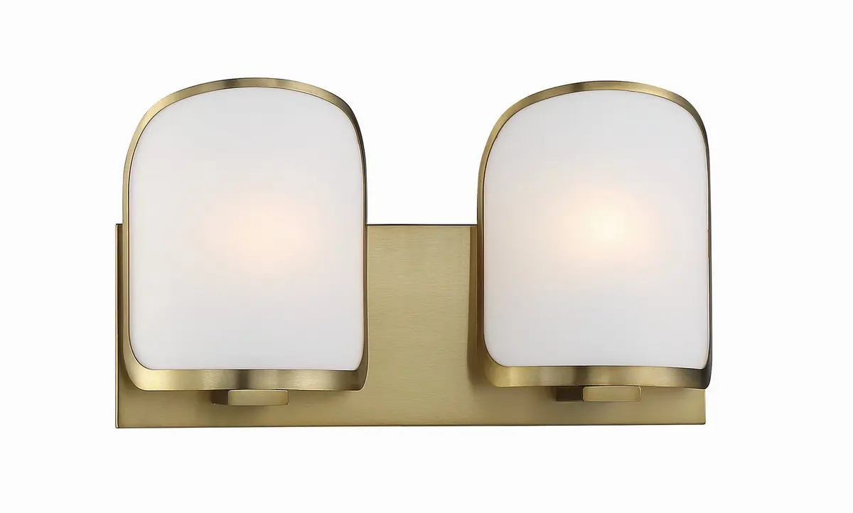 Minka Lavery Bishop Crossing Bath Two Light Bath In Soft Brass 1
