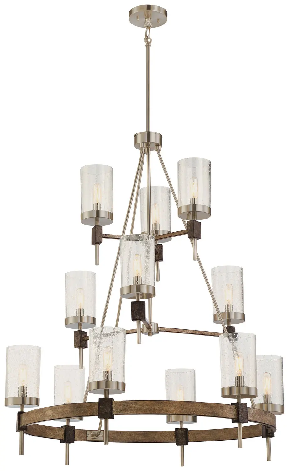 Minka Lavery Bridlewood 12 Light Chandelier In Stone Grey With Brushed Nickell 1