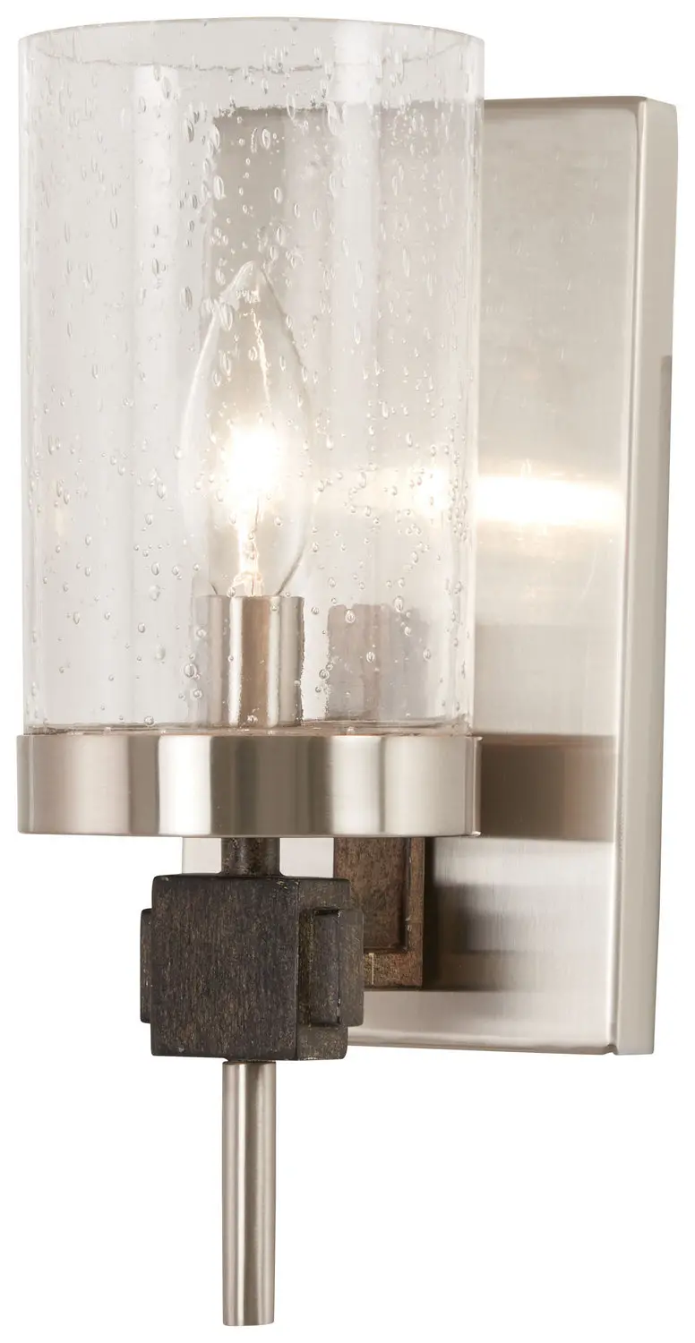 Minka Lavery Bridlewood One Light Bath In Stone Grey With Brushed Nickell 1