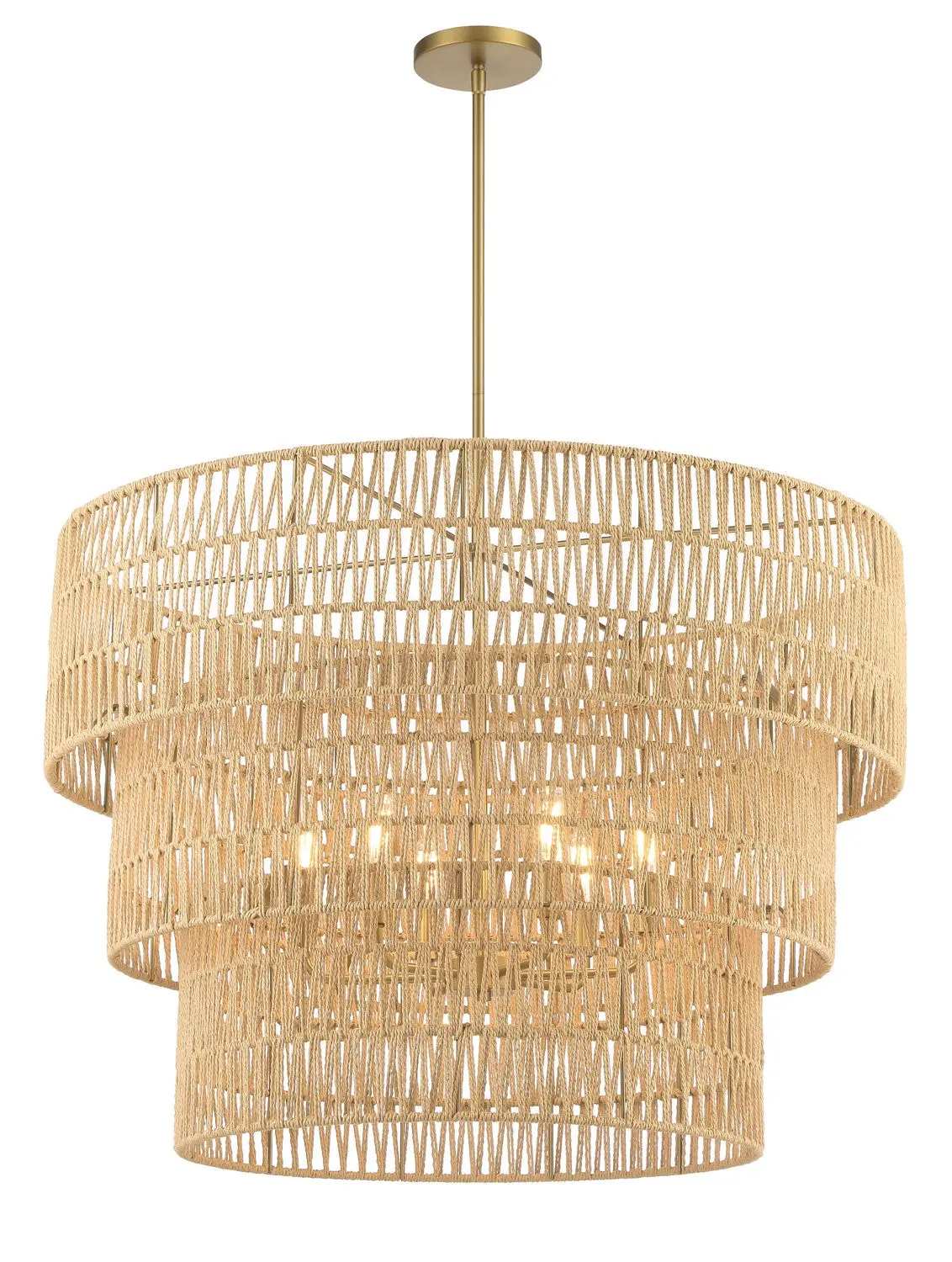 Minka Lavery Bungalow Heaven Six Light Pendant In Soft Brass 1
