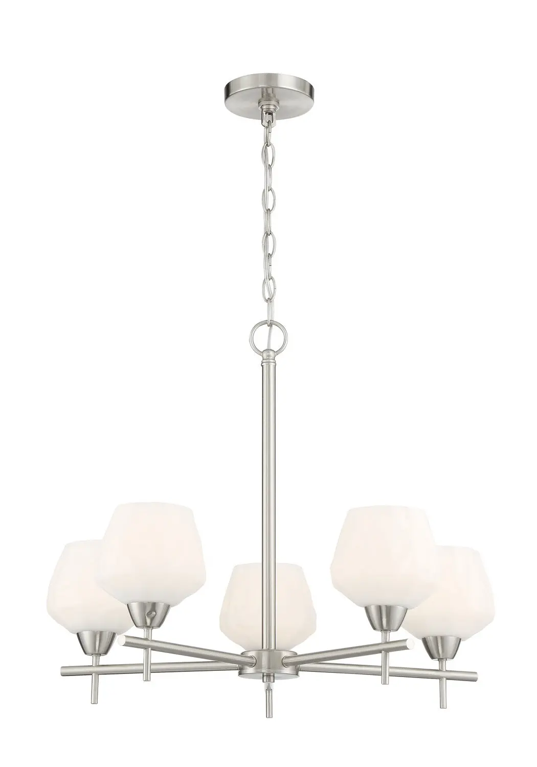 Minka Lavery Camrin Five Light Chandelier In Brushed Nickel 1