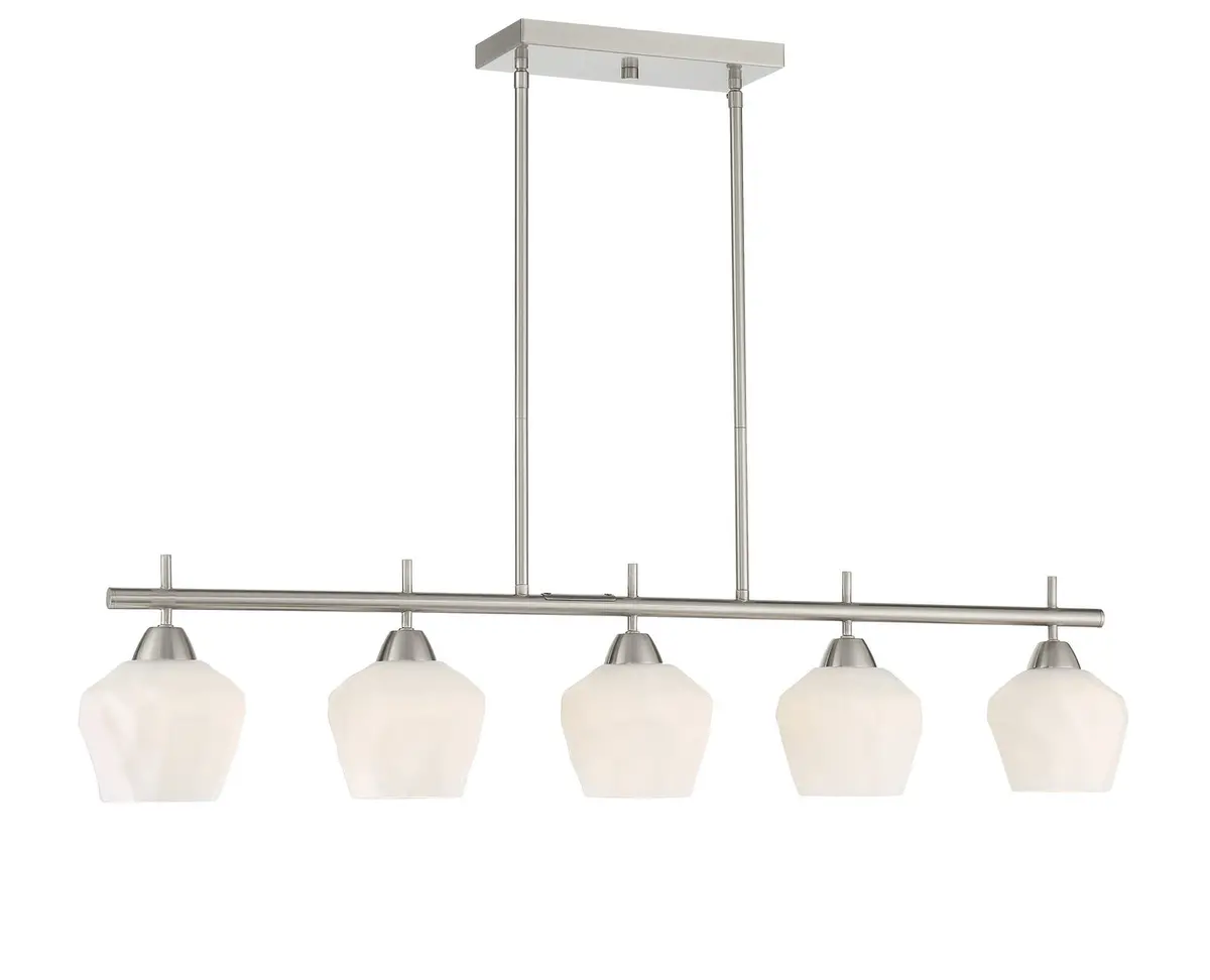 Minka Lavery Camrin Five Light Island Pendant In Brushed Nickel 1