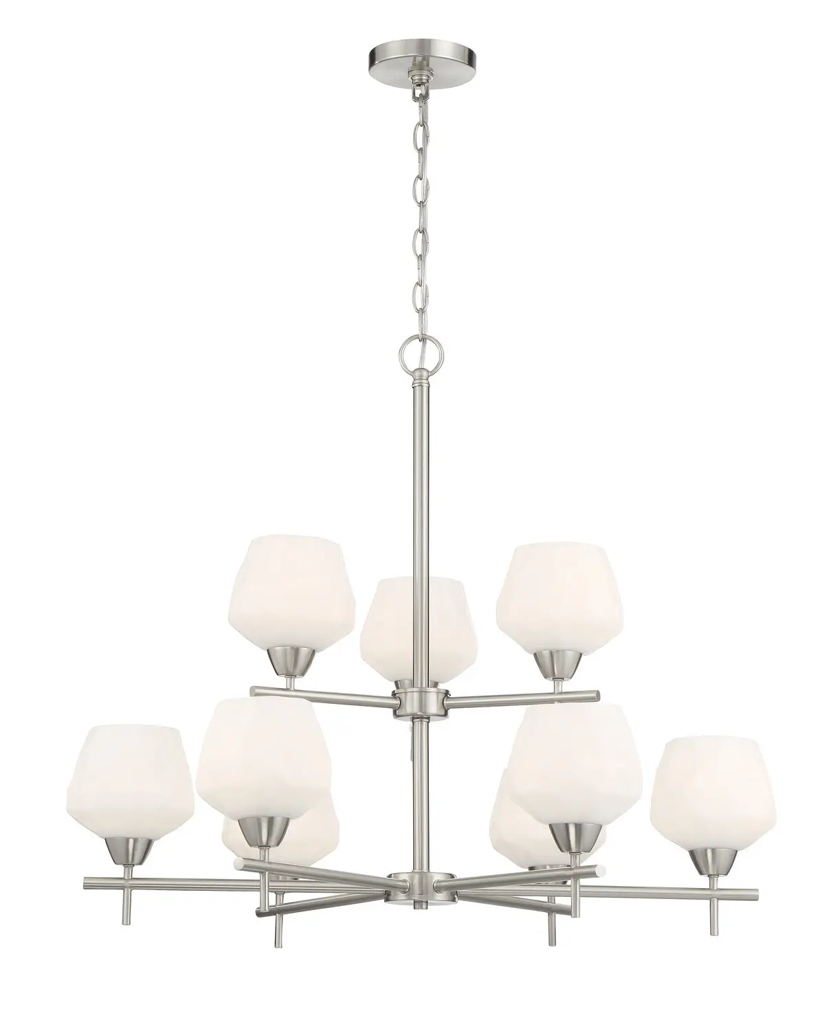 Minka Lavery Camrin Nine Light Chandelier In Brushed Nickel 1
