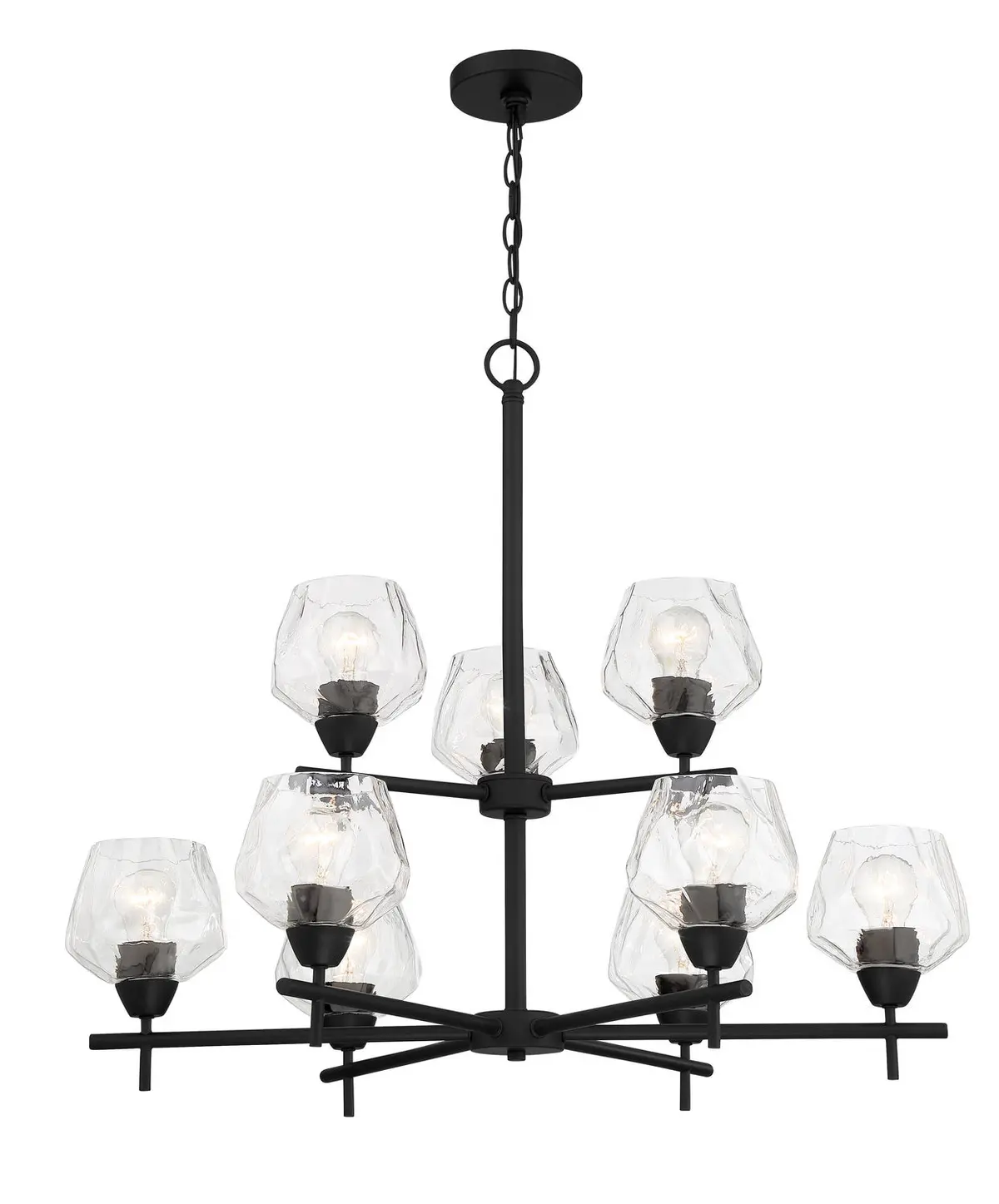 Minka Lavery Camrin Nine Light Chandelier In Coal 1
