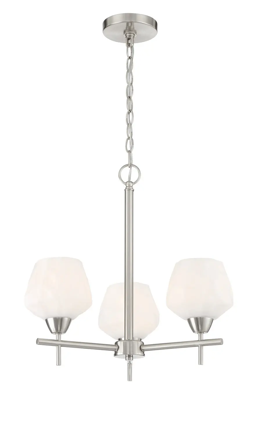 Minka Lavery Camrin Three Light Chandelier In Brushed Nickel 1