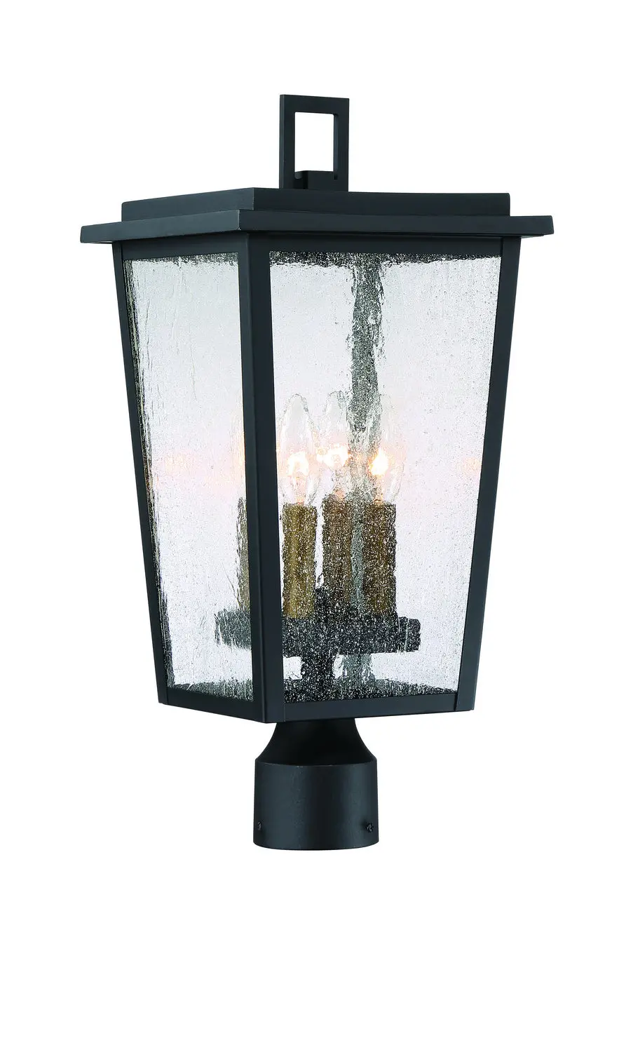 Minka Lavery Cantebury Four Light Outdoor Post Mount In Coal With Gold 1