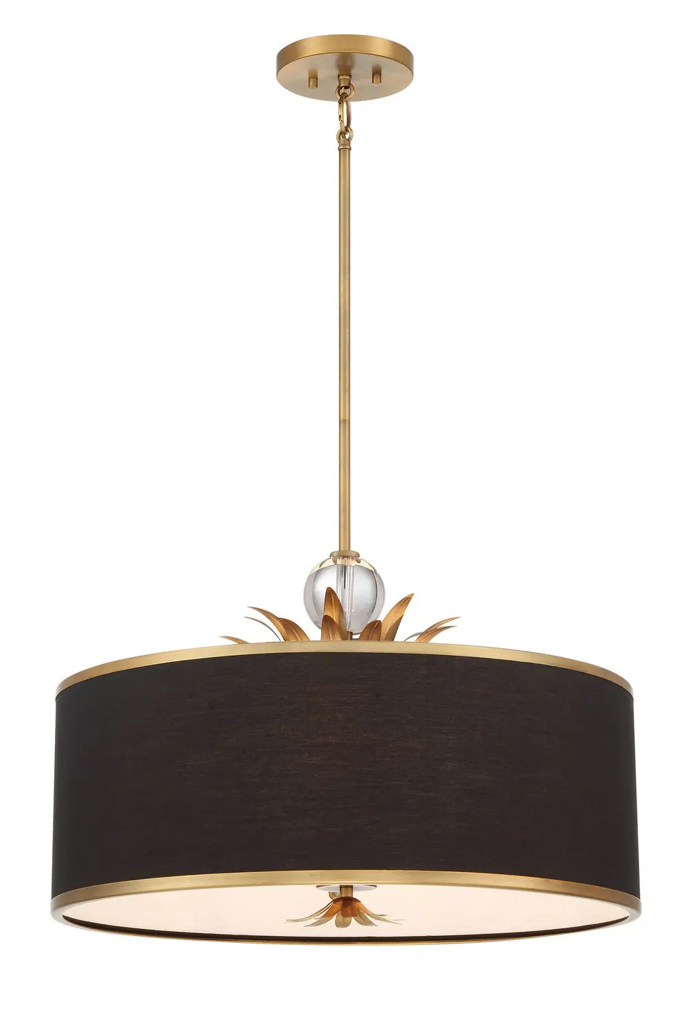 Minka Lavery Caprio Four Light Pendant In Natural Brushed Brass 1