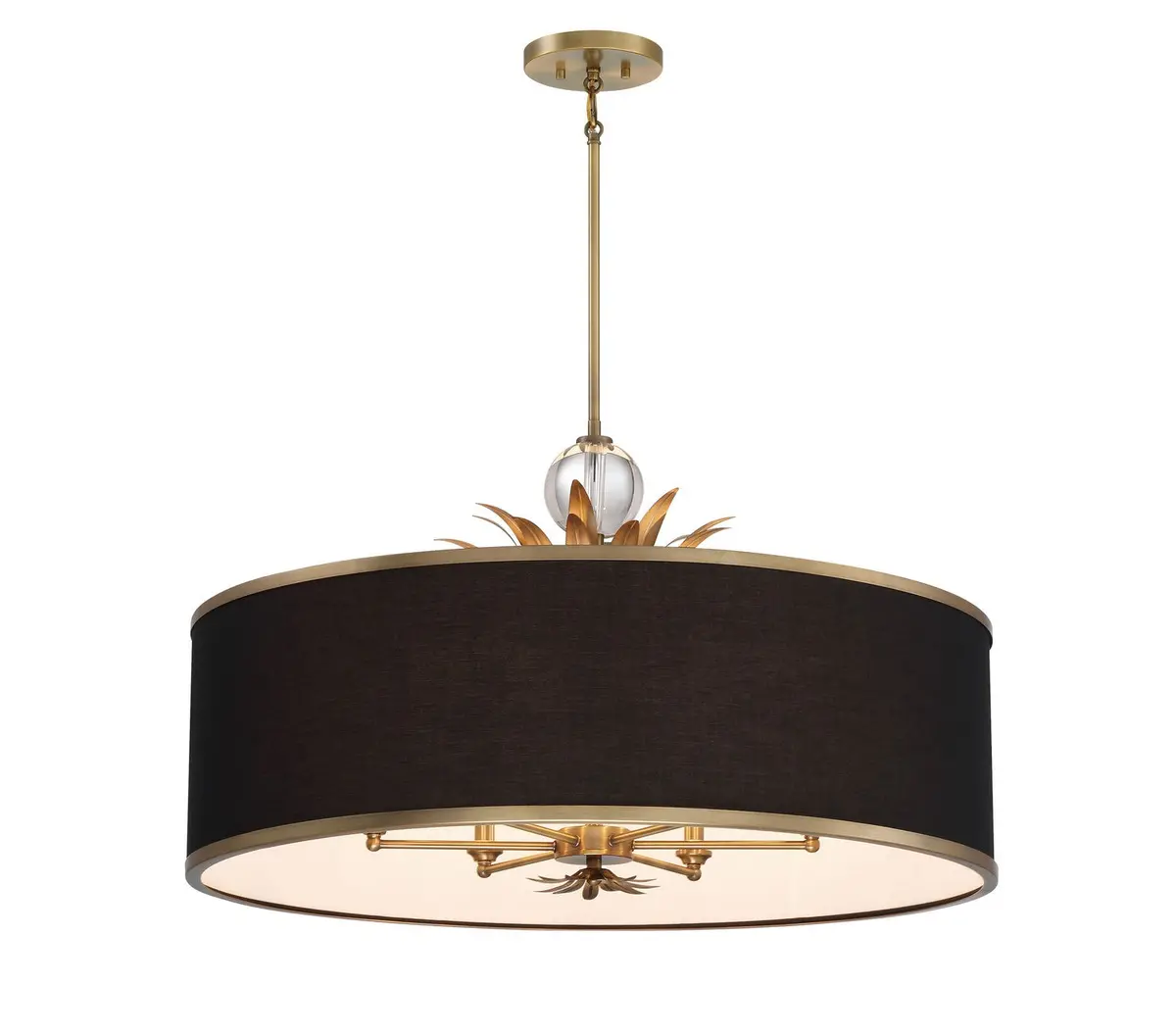 Minka Lavery Caprio Six Light Pendant In Natural Brushed Brass 1