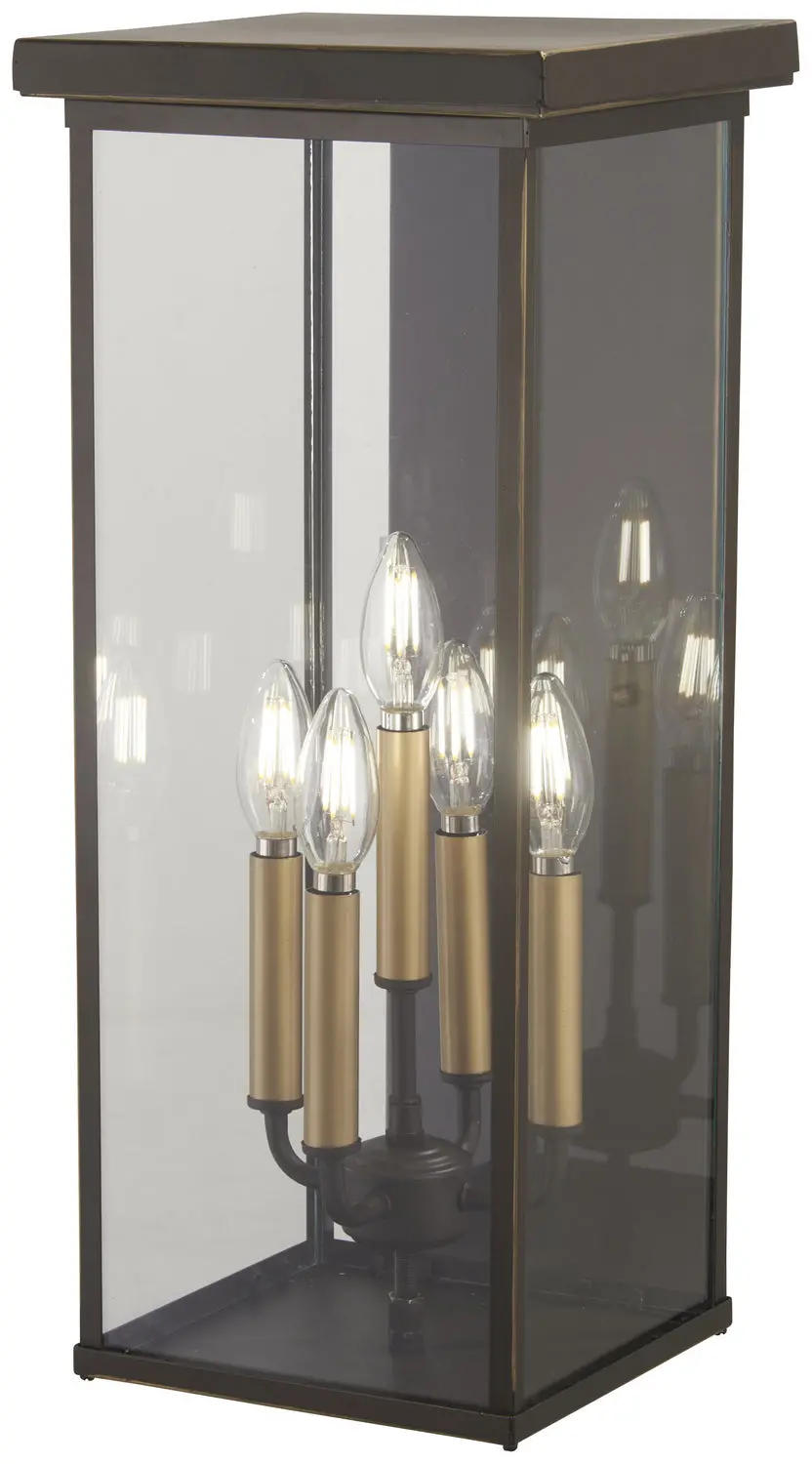 Minka Lavery Casway Five Light Pocket Lantern In Oil Rubbed Bronze With Gold Highlights 1