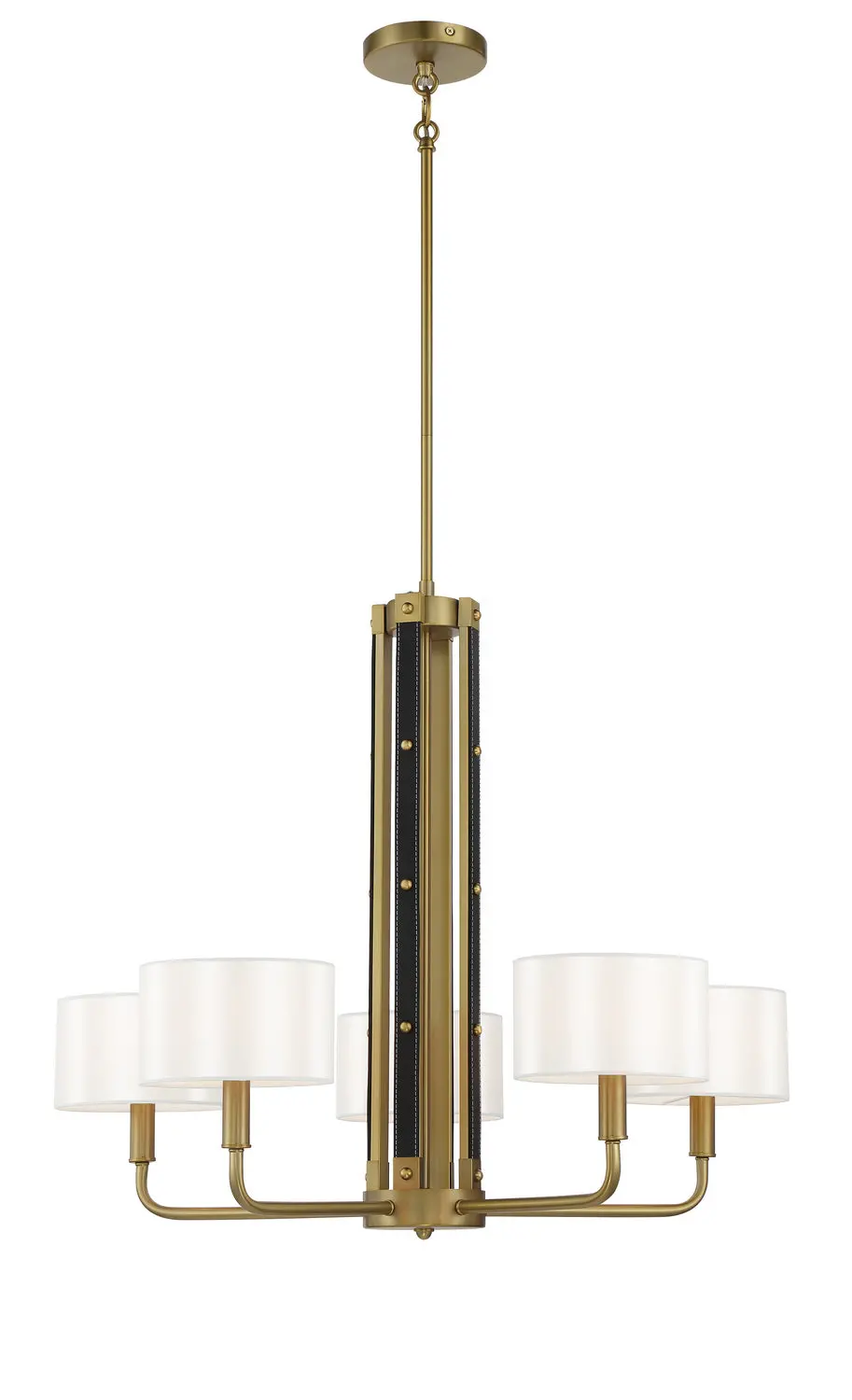 Minka Lavery Chelsea Five Light Chandelier In Soft Brass 1