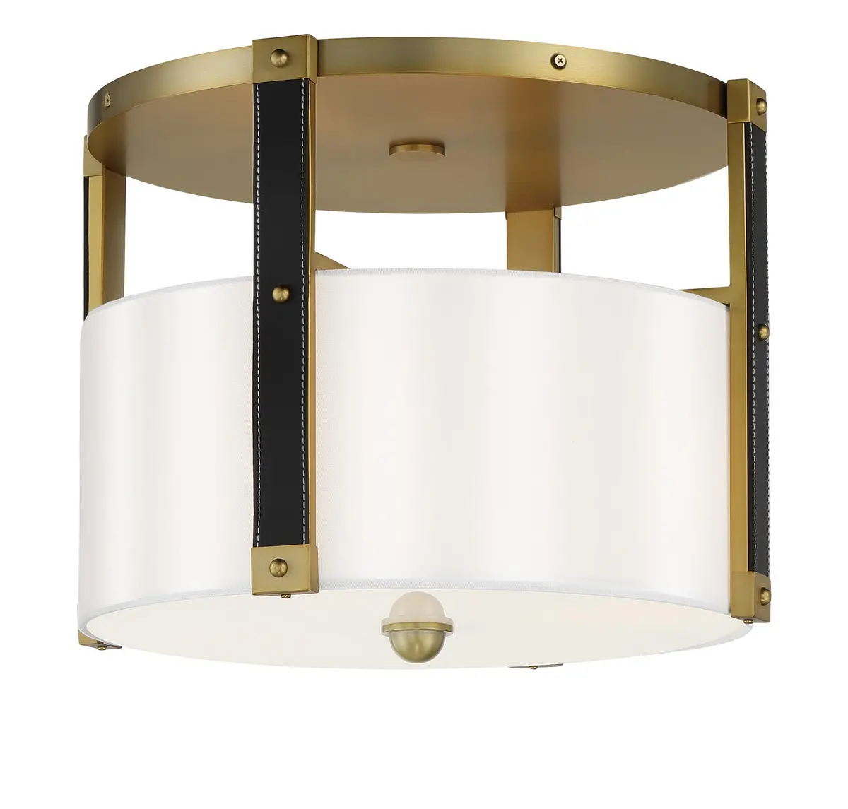 Minka Lavery Chelsea Four Light Semi Flush Mount In Soft Brass 1
