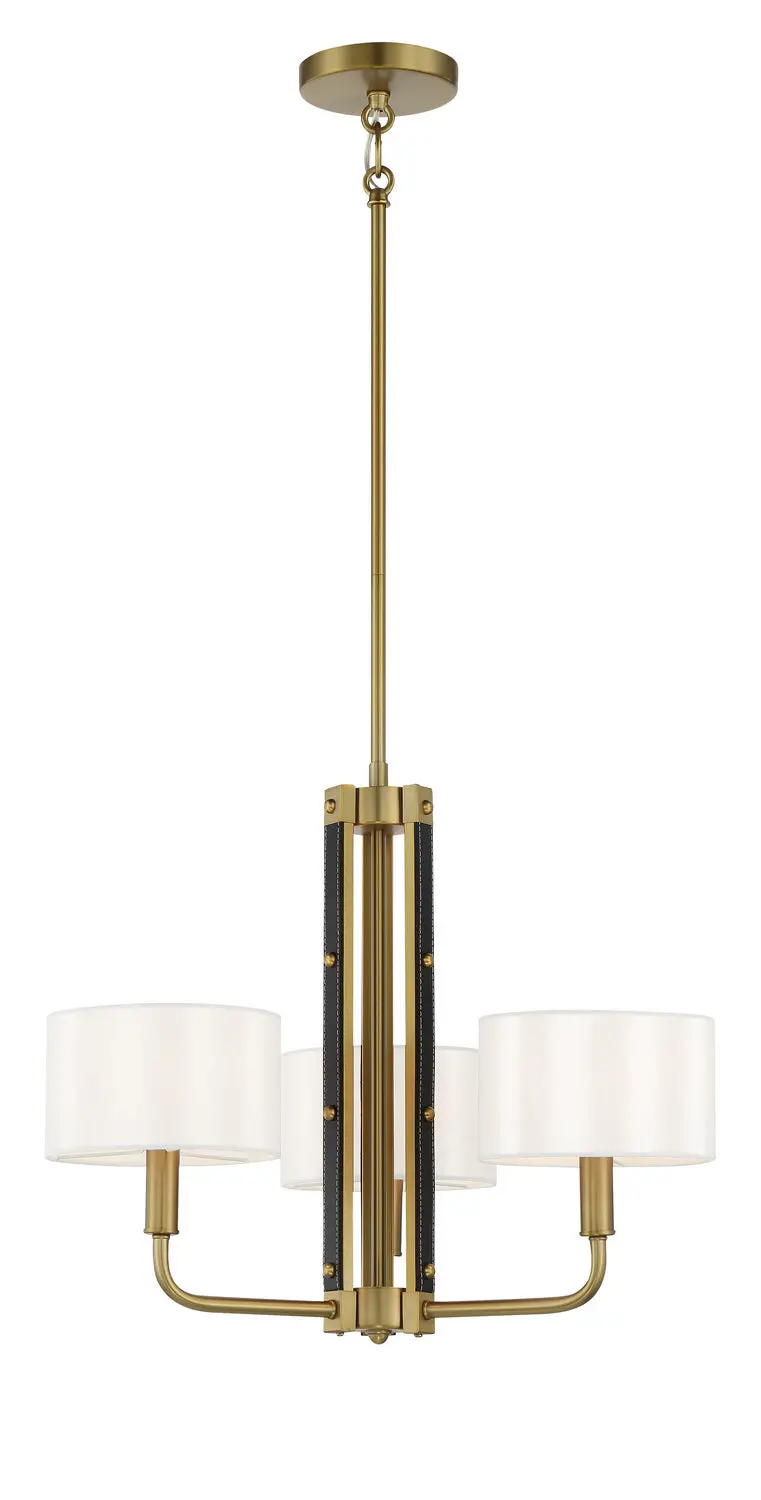 Minka Lavery Chelsea Three Light Chandelier In Soft Brass 1