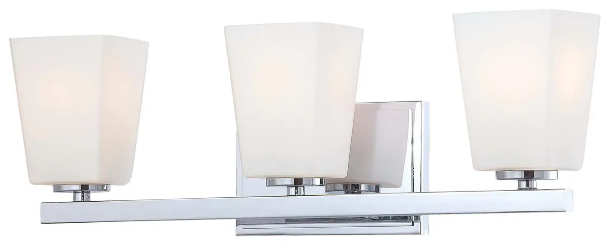 Minka Lavery City Square Three Light Bath In Chrome 1