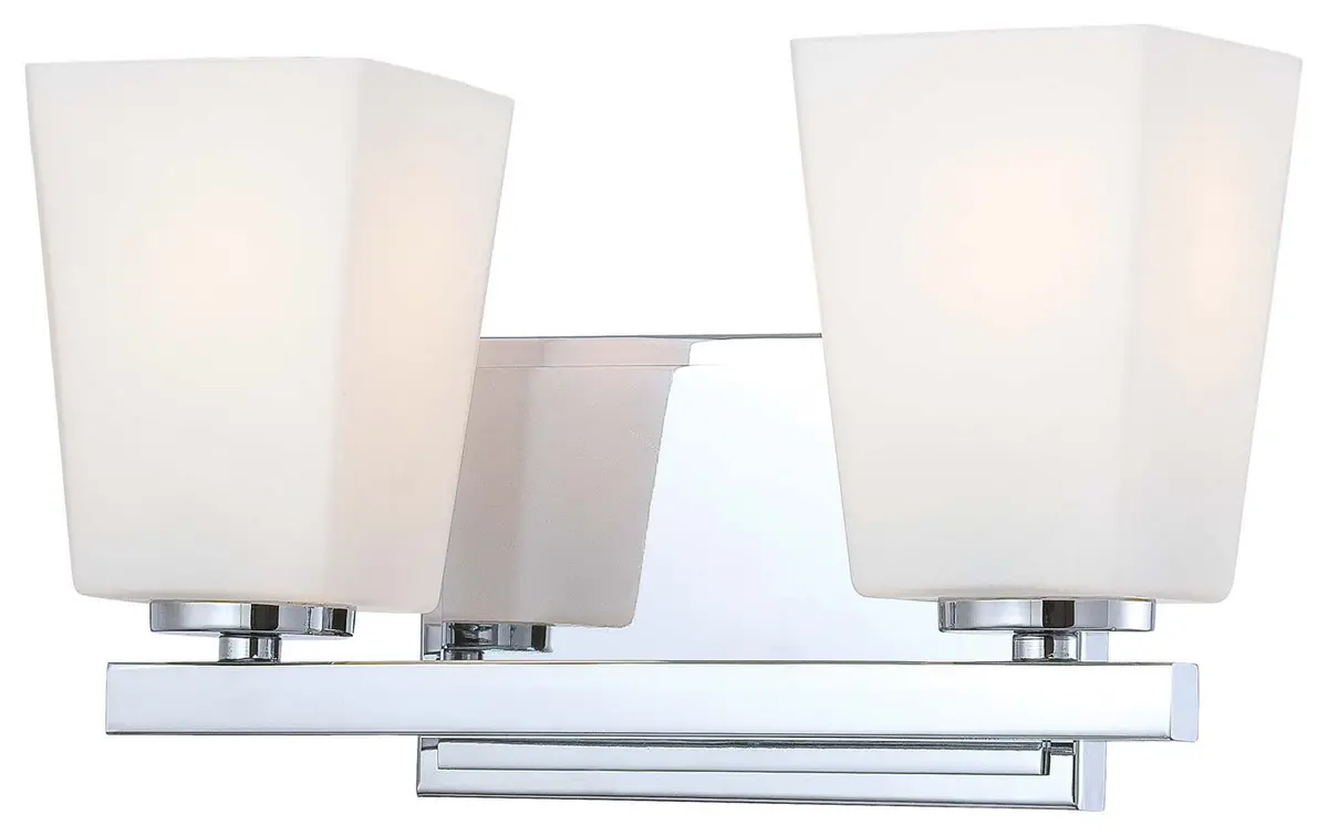 Minka Lavery City Square Two Light Bath In Chrome 1