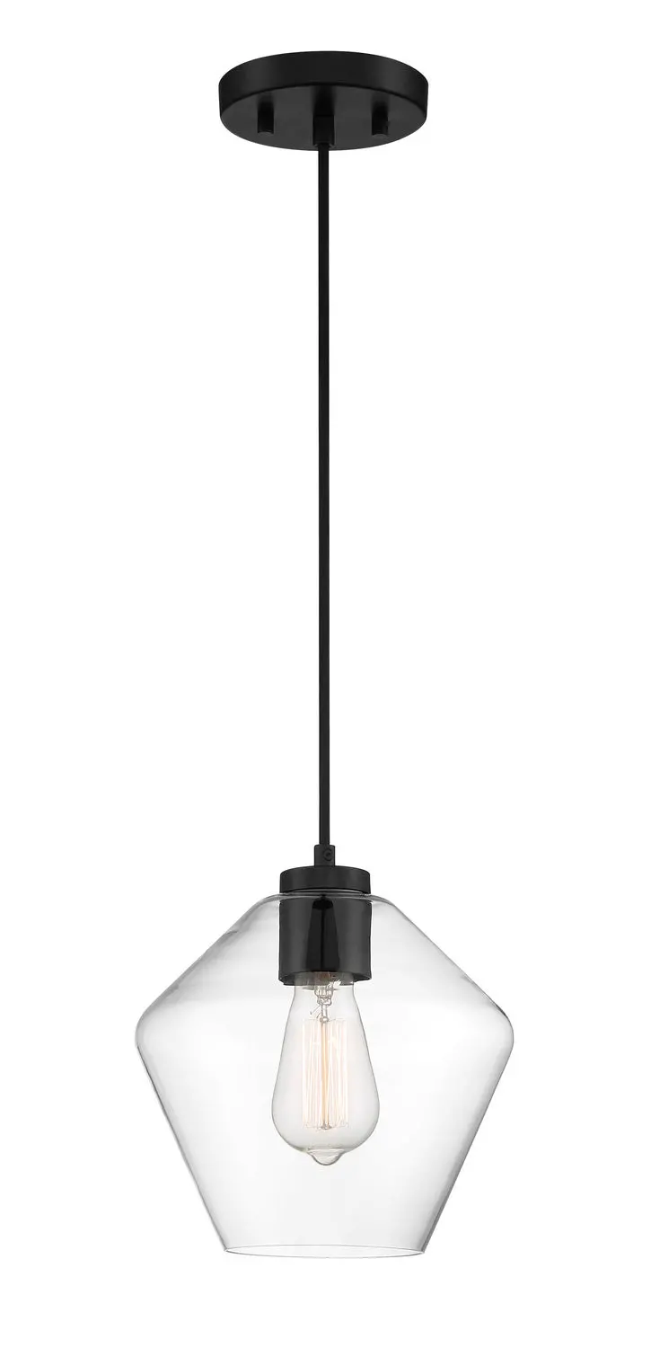 Minka Lavery Clarity One Light Pendant In Coal 1