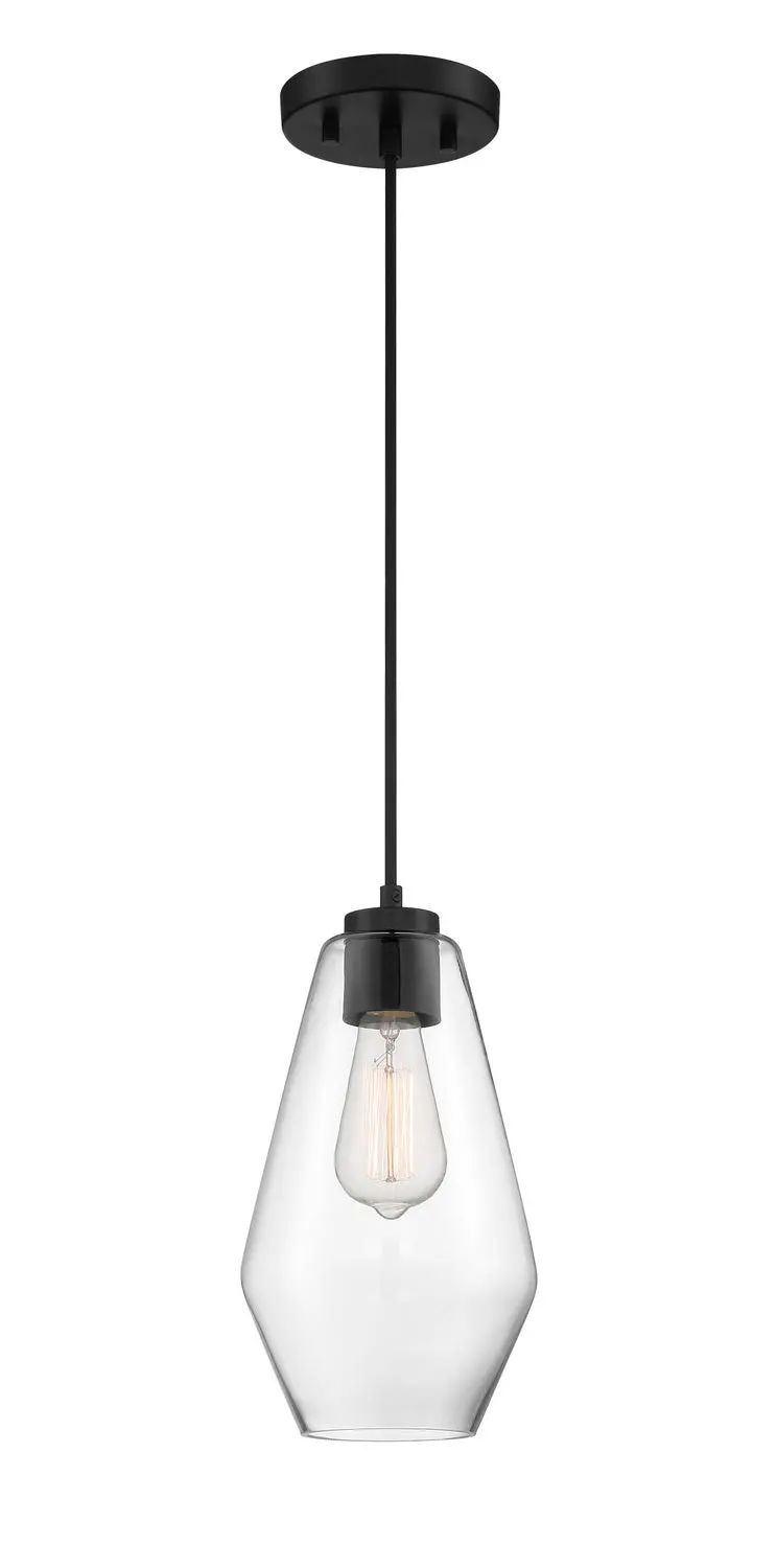 Minka Lavery Clarity One Light Pendant In Coal 1