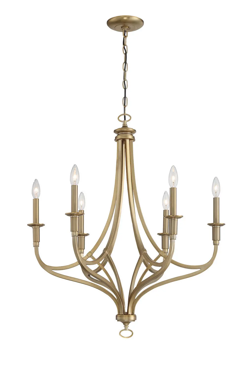 Minka Lavery Covent Park Six Light Chandelier In Brushed Honey Goldd 1