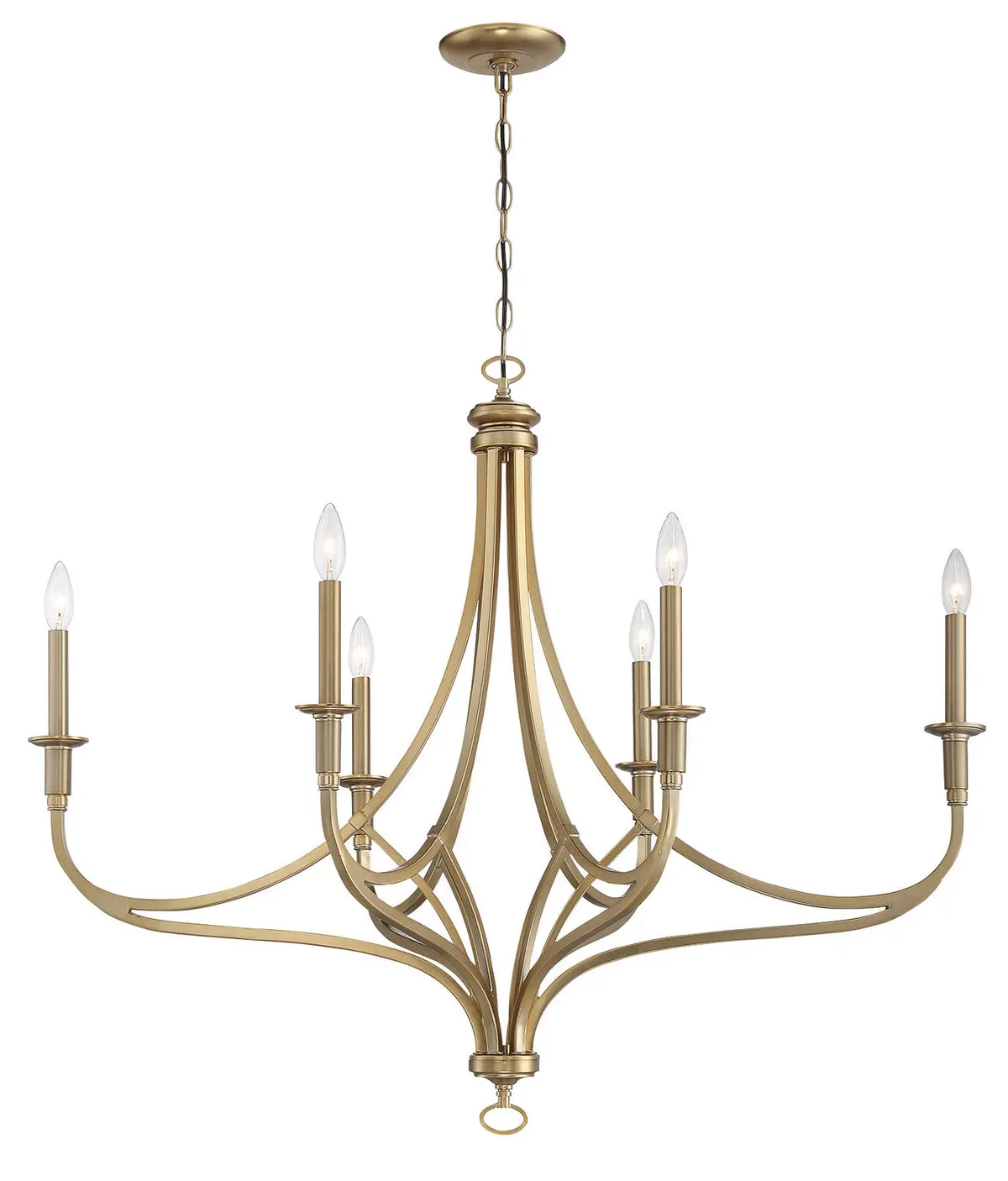 Minka Lavery Covent Park Six Light Chandelier In Brushed Honey Goldd 1