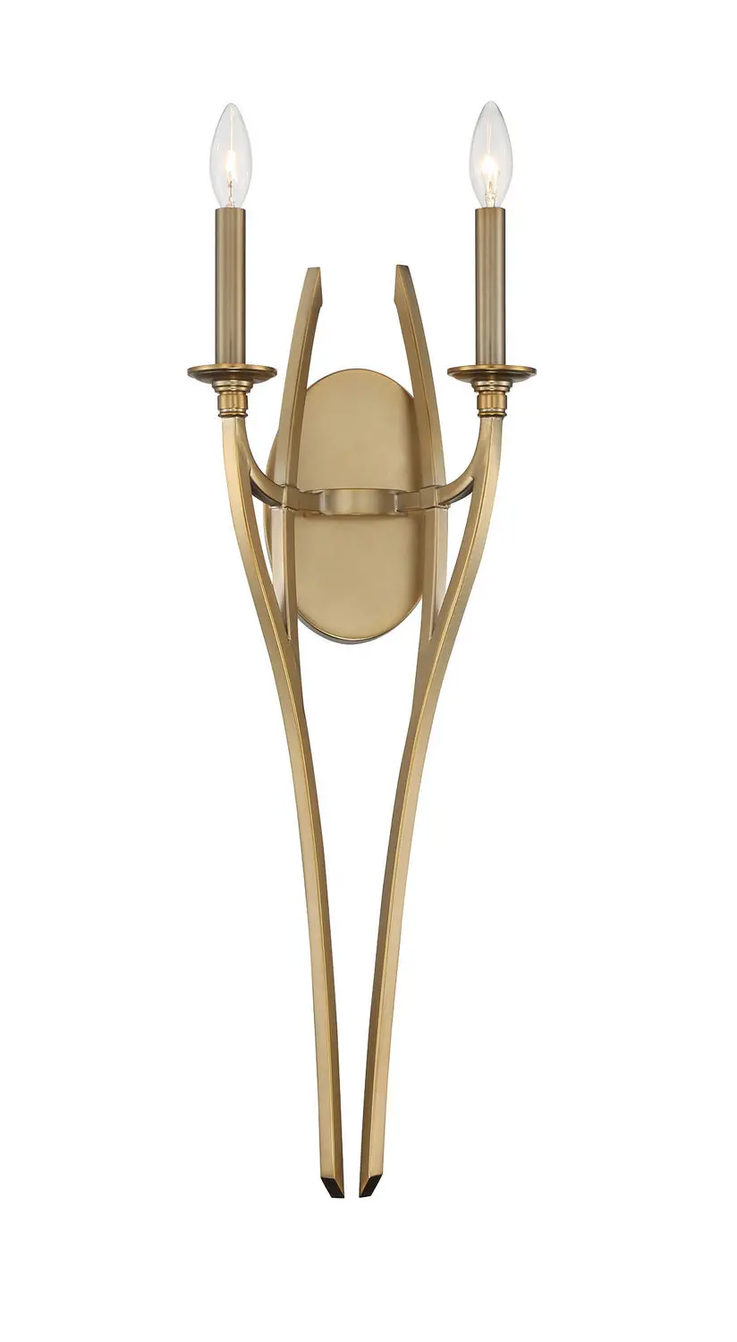 Minka Lavery Covent Park Two Light Wall Sconce In Brushed Honey Goldd 1