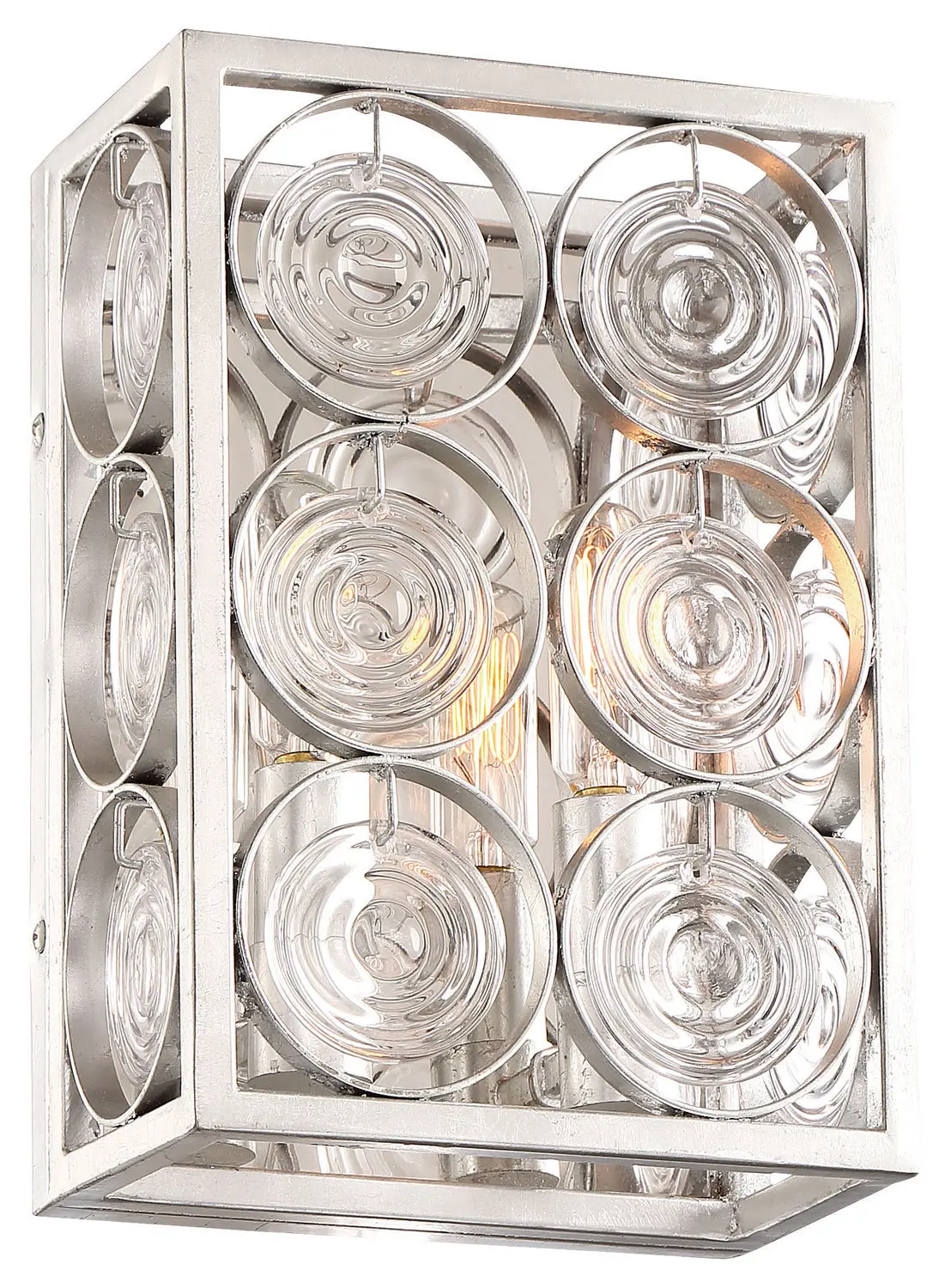Minka Lavery Culture Chic Two Light Wall Sconce In Catalina Silver 1