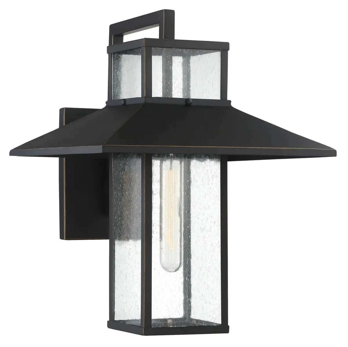 Minka Lavery Danforth Park One Light Outdoor Wall Mount In Oil Rubbed Bronze With Gold Highlights 1