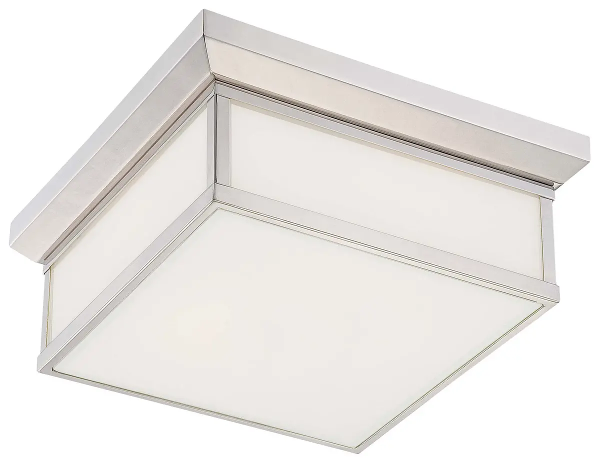 Minka Lavery Daventry Bath Two Light Flush Mount In Polished Nickel 1