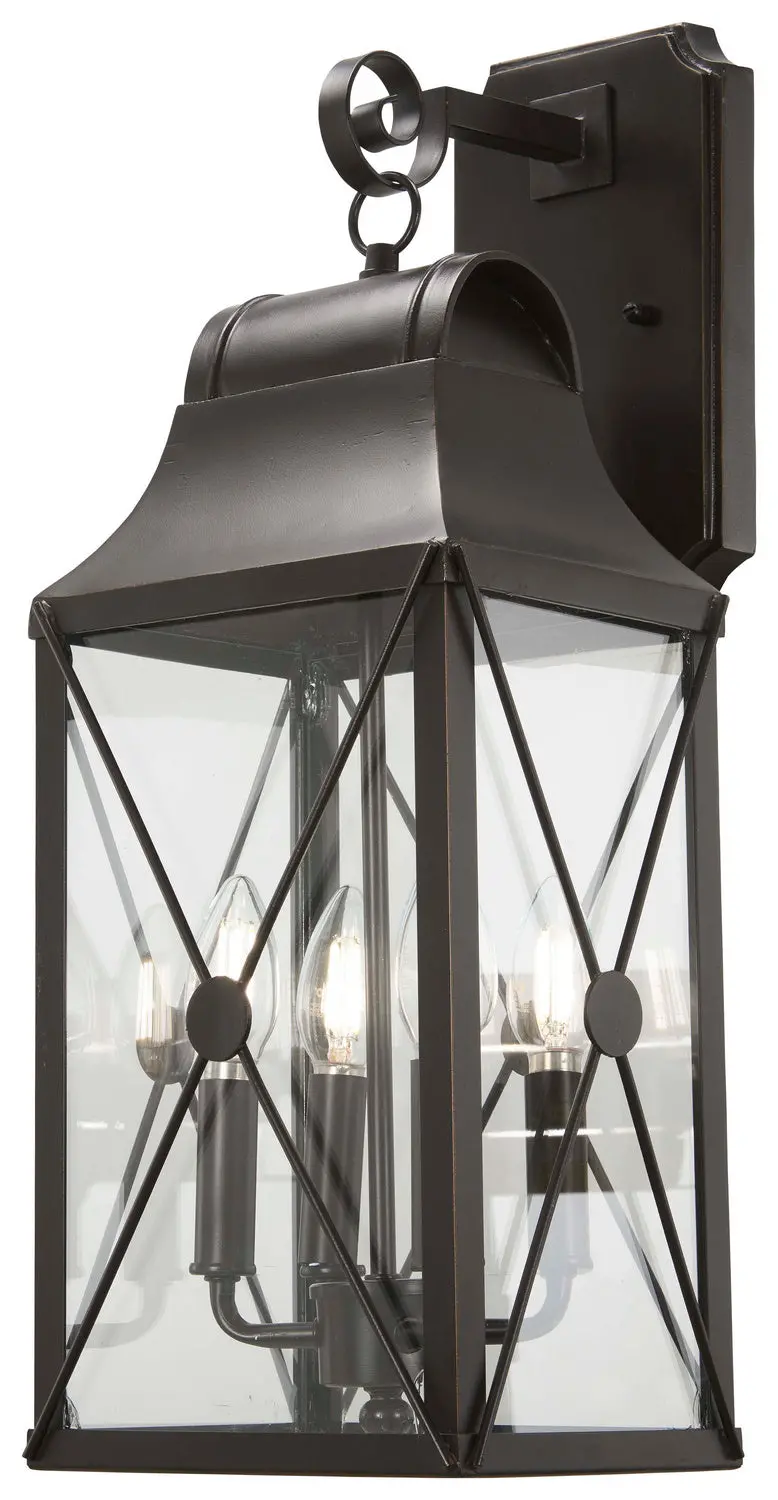 Minka Lavery De Luz Four Light Outdoor Wall Mount In Oil Rubbed Bronze With Gold Highlights 1