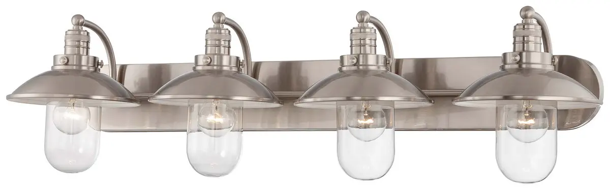 Minka Lavery Downtown Edison Four Light Bath In Brushed Nickel 1