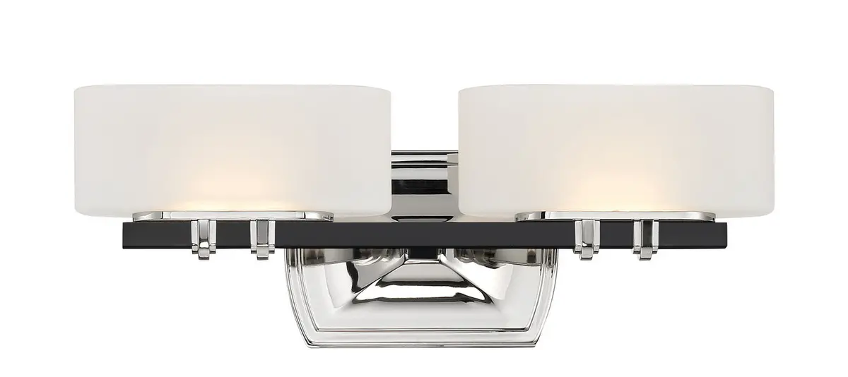 Minka Lavery Drury Led Bath Light In Coal With Polished Nickel Highlights 1